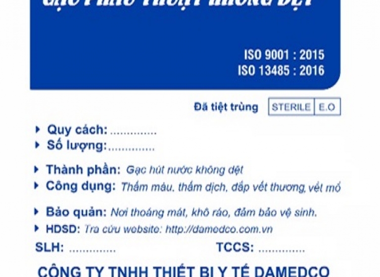 Gạc Phẫu Thuật Không Dệt